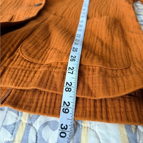 Madewell Lightspun Dorset relaxed fit shawl collar Blazer, Orange, M - Picture 13 of 14